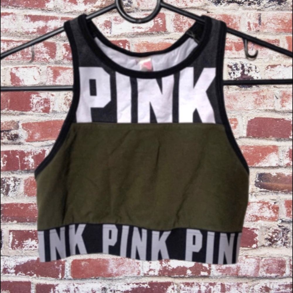 Pink Victoria Secret Green Sports Bra